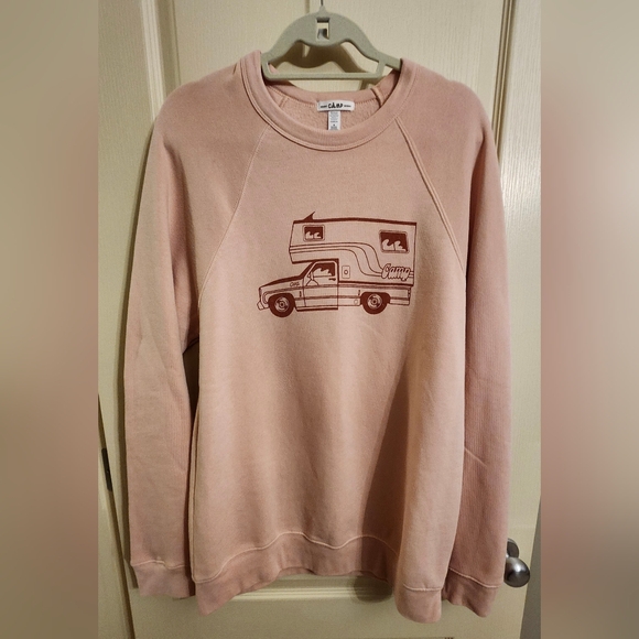 CAMP BRAND GOODS McNeilly Light Pink | Peach Crewneck Sweater. Size XL. - Picture 3 of 10